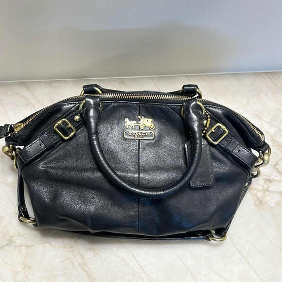 COACH Madison Leather Sophia Satchel Shoulder Purse - Picture 1 of 4